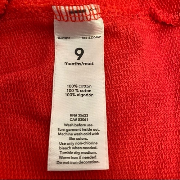 Carter's Baby Girl Infant Coral & White Polka Dot Jacket Size 9 Months - Picture 4 of 4